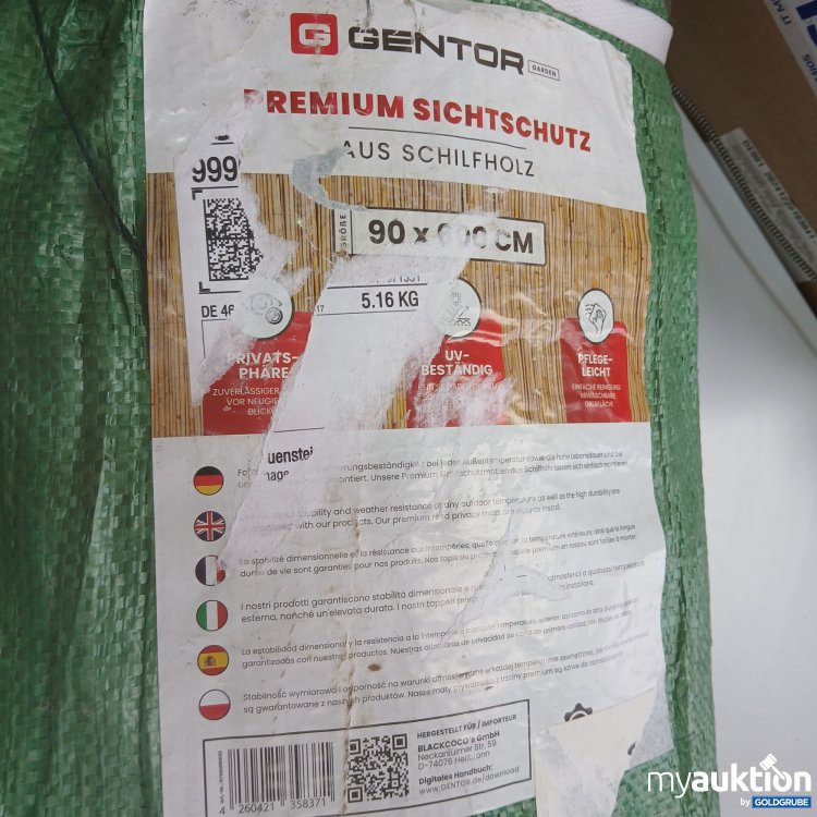 Artikel Nr. 439570: Gentor Premium Sichtschutz aus Schilfholz 90x600cm