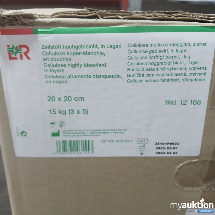 Artikel Nr. 868570: LR Zellstoff hochgebleicht, in Lagen 20x20cm 15kg