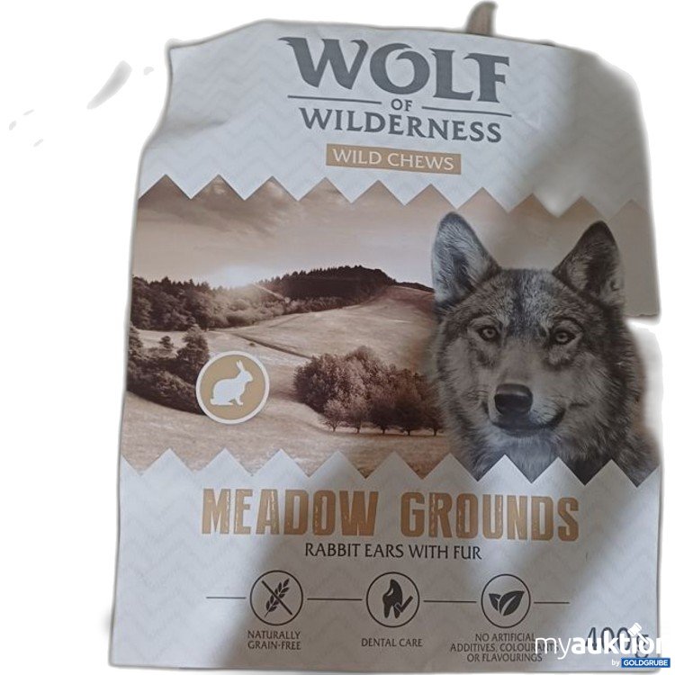 Artikel Nr. 985570: WOLF of Wilderness Meadow Grounds Rabbit Ears with Fur 400g