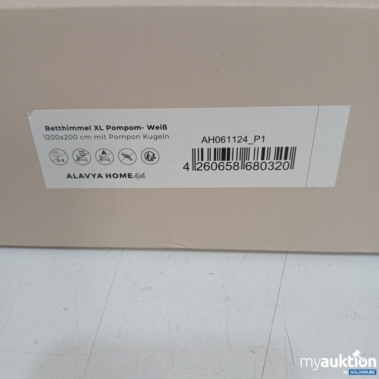 Artikel Nr. 441572: Alavya Home Betthimmel XL Pompom -Weiß 1200x200cm 