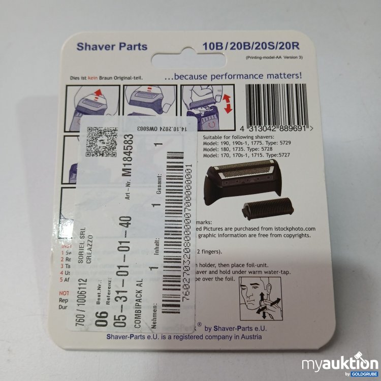 Artikel Nr. 800572 Artikel Nr. 800572: NewSPeak Shaver Parts