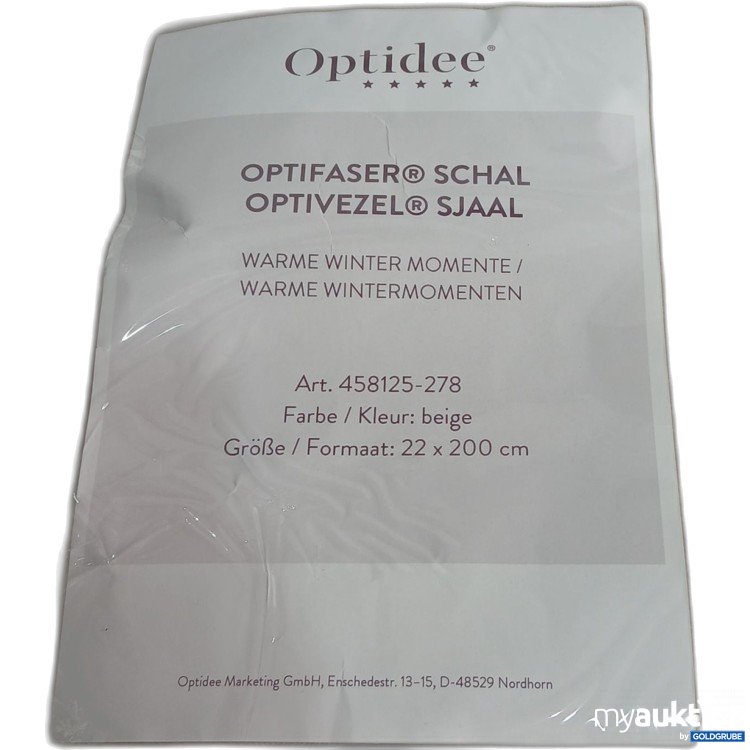 Artikel Nr. 972572: Optidee Optifaser Schal beige 22x200cm 