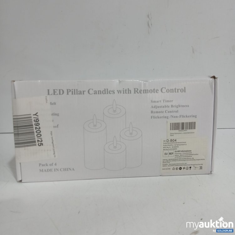 Artikel Nr. 989572 Artikel Nr. 989572: LED Pillar Candles with Remote Control 4Pack