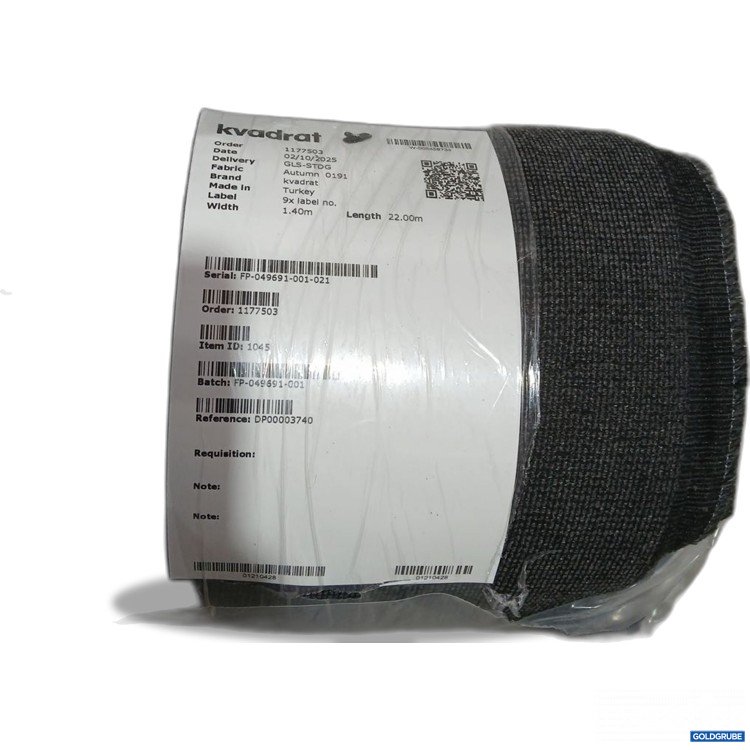 Artikel Nr. 442573: kvadrat Stoff Dunkelgrau 1,40m 22m