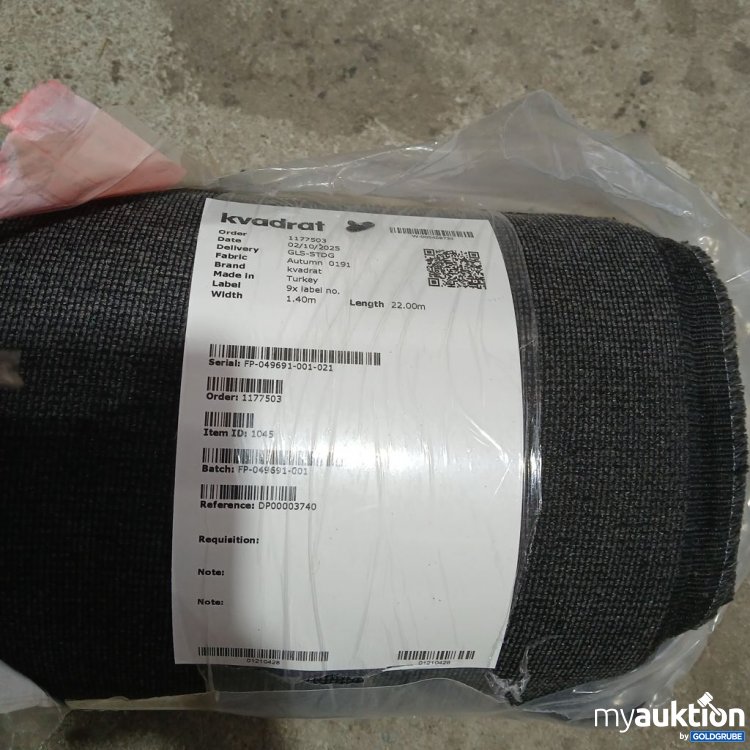 Artikel Nr. 442573: kvadrat Stoff Dunkelgrau 1,40m 22m
