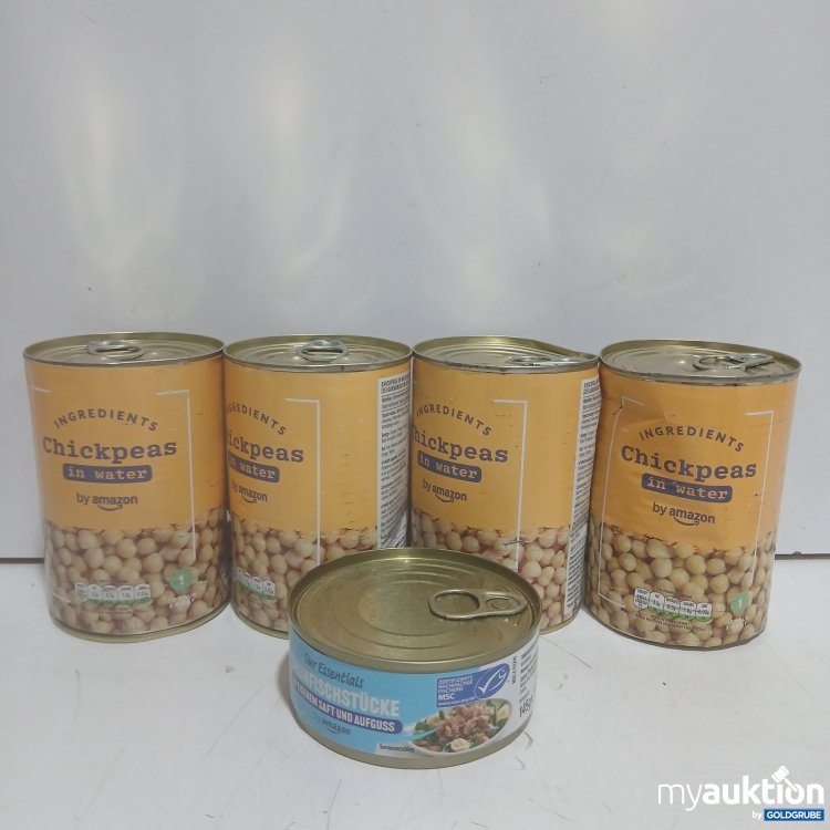 Artikel Nr. 468573 Artikel Nr. 468573: 4x240g Dosen Chickpeas in water by amazon, 1x145g Thunffischstücke