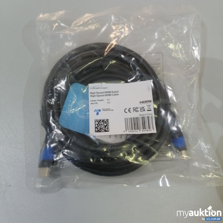 Artikel Nr. 762574 Artikel Nr. 762574: KabelDirekt High Speed HDMI Kabel 4m