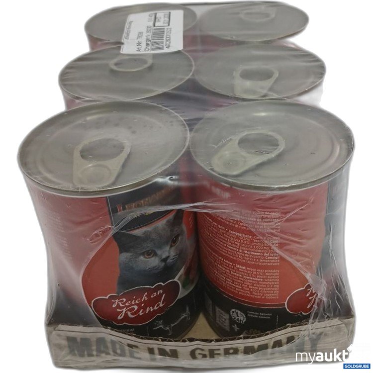 Artikel Nr. 973574: Leonardo Reich an Rind Katzenfutter 6x400 g