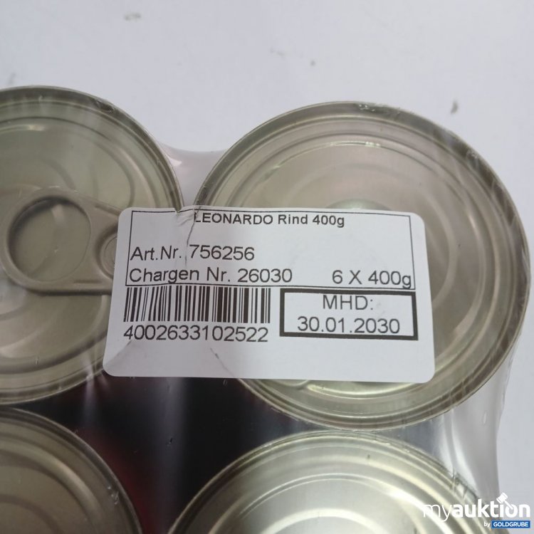 Artikel Nr. 973574: Leonardo Reich an Rind Katzenfutter 6x400 g