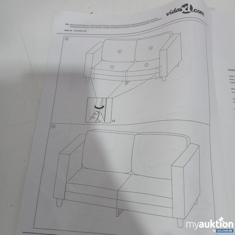 Artikel Nr. 442575: VidaXL Sofa 4010158.A
