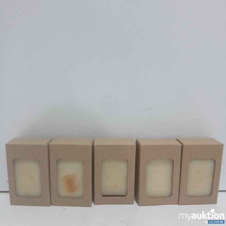 Artikel Nr. 468575 Artikel Nr. 468575: 5x Domberg preising HandSeife in brauner Kartonverpackung handgefertigt, beschädigt