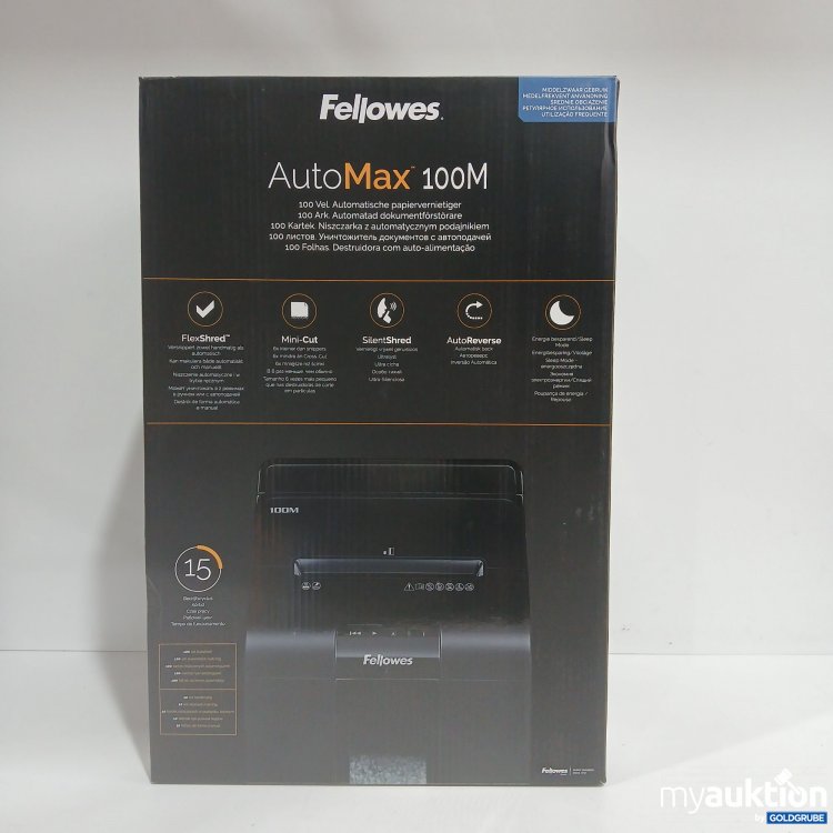 Artikel Nr. 865575: Fellowes AutoMax 100M Aktenvernichter mit automatischer Zufuhr 