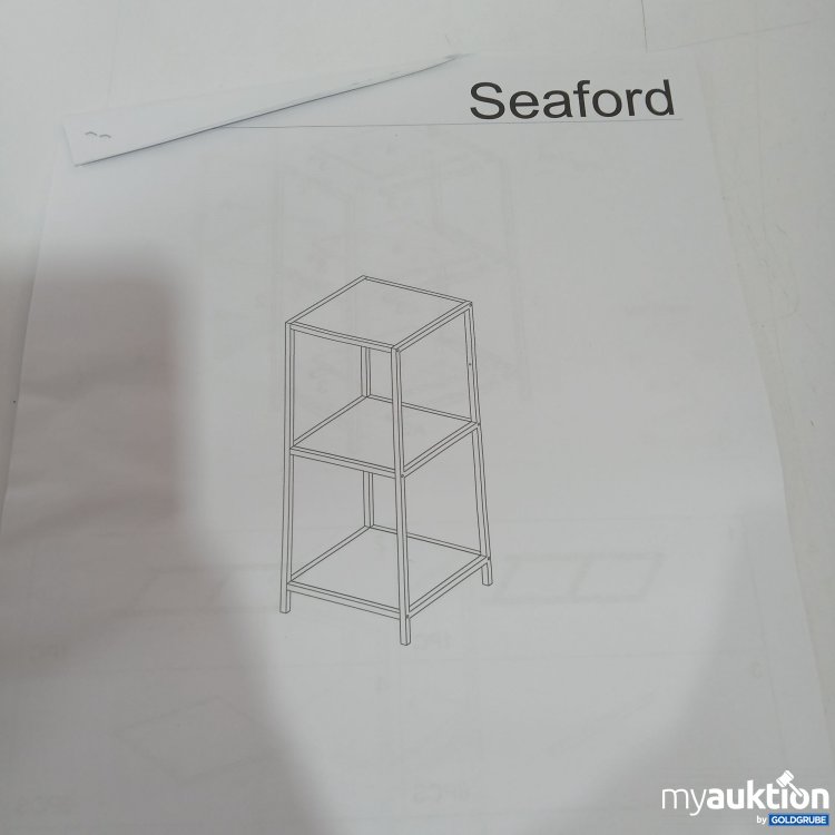 Artikel Nr. 902575: Seaford Regal schwarz L:35 B:37 H:82,5cm 