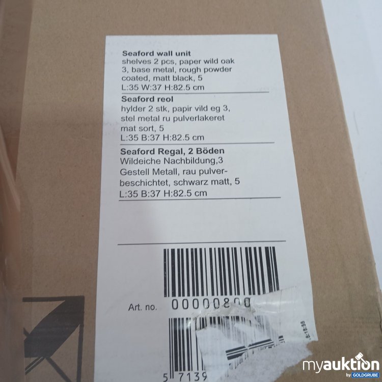 Artikel Nr. 902575: Seaford Regal schwarz L:35 B:37 H:82,5cm 