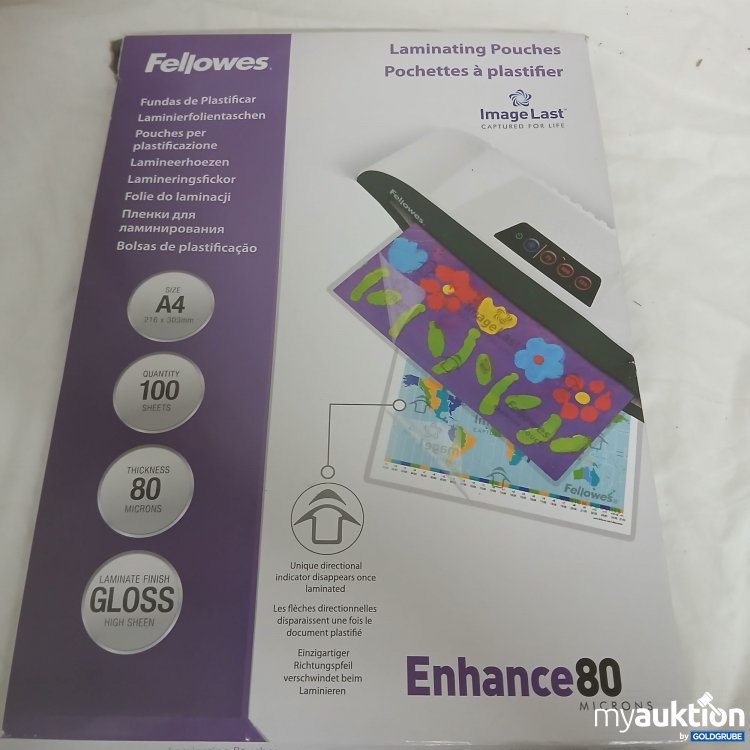 Artikel Nr. 361577: Fellowes Laminierfolientaschen A4 100 Blatt