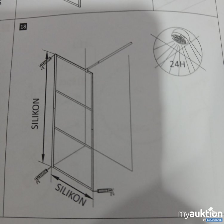Artikel Nr. 441577: VidaXl Duschwand 220180203x