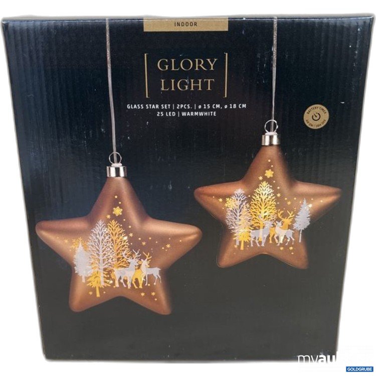 Artikel Nr. 921577: GLORY LIGHT Glass Star Set 2pcs