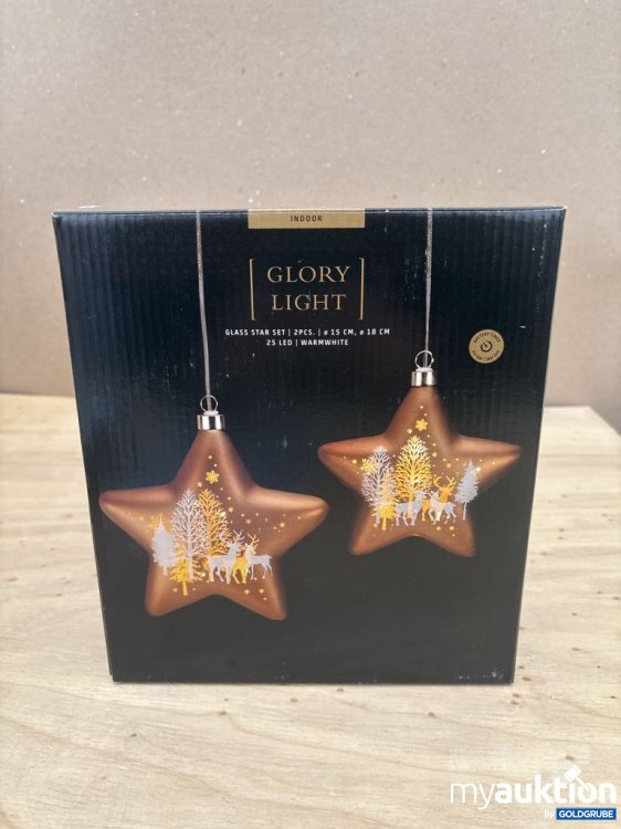 Artikel Nr. 921577: GLORY LIGHT Glass Star Set 2pcs