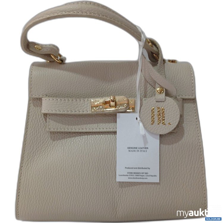 Artikel Nr. 967577: Handtasche aus Leder in Beige, ca 23×19,5×13cm