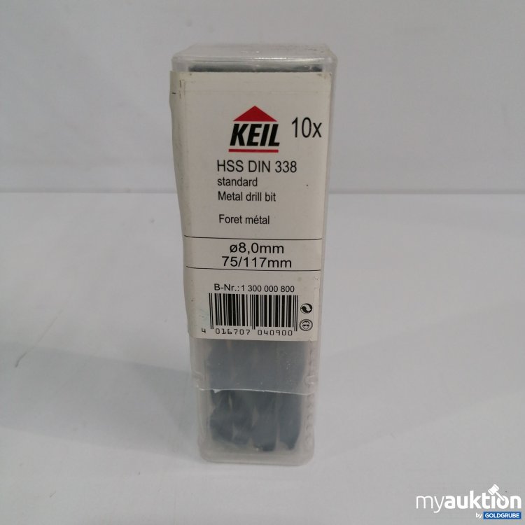 Artikel Nr. 850578: Keil HSS DIN 338 standard 8mm Metallbohrer 10x