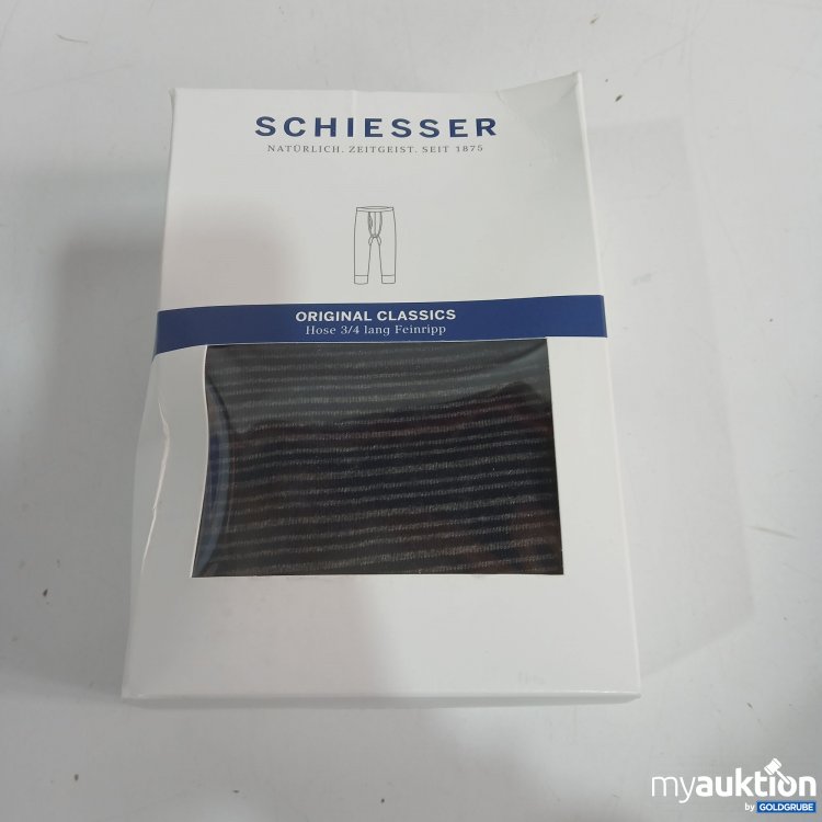 Artikel Nr. 910578 Artikel Nr. 910578: Schiesser Original Classic Hose 3/4 lang Feinripp dunkelblau
