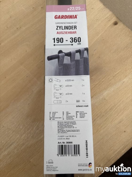 Artikel Nr. 921579: GARDINIA Gardinenstangen Set Zylinder ausziehbar