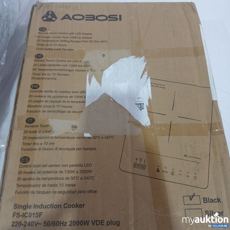 Artikel Nr. 446580 Artikel Nr. 446580: AOBOSI Induktionskochfeld schwarz FS-IC015F