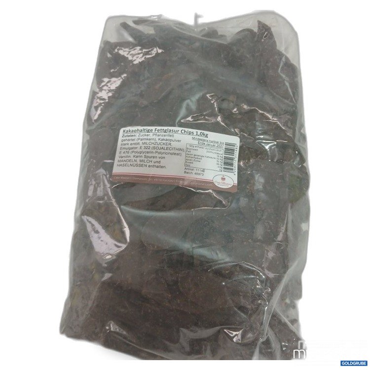 Artikel Nr. 468580 Artikel Nr. 468580: Kakaohaltige Fettglasur Chips 1,0 kg beschädigt