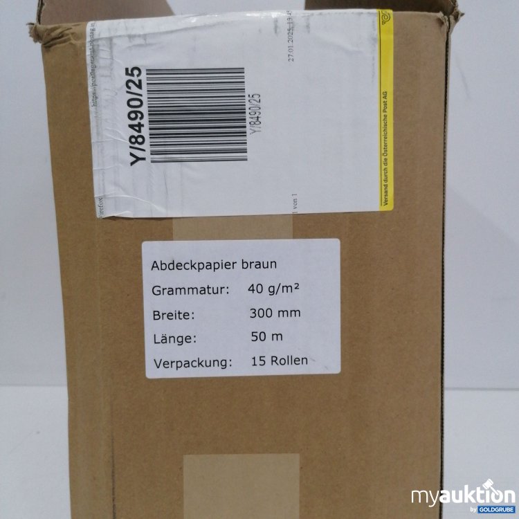 Artikel Nr. 832580 Artikel Nr. 832580: Abdeckpapier braun 40g/m2, 300mm breit, 50 m, 15 Rollen