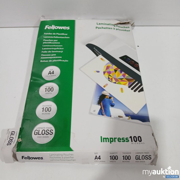Artikel Nr. 883580 Artikel Nr. 883580: Fellowes Laminierfolientaschen A4 100stk