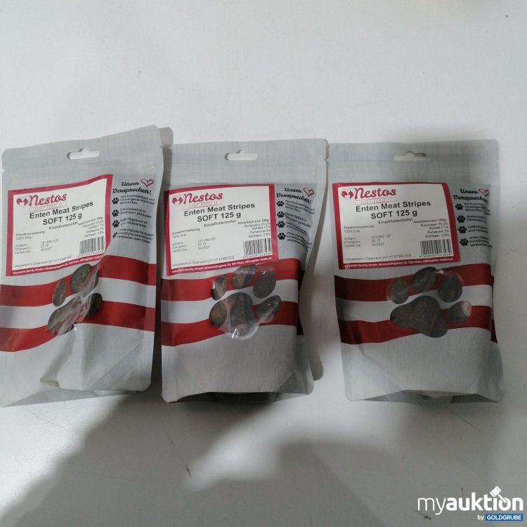 Artikel Nr. 896580 Artikel Nr. 896580: Nestos Enten Meat Stripes Soft 3x125g