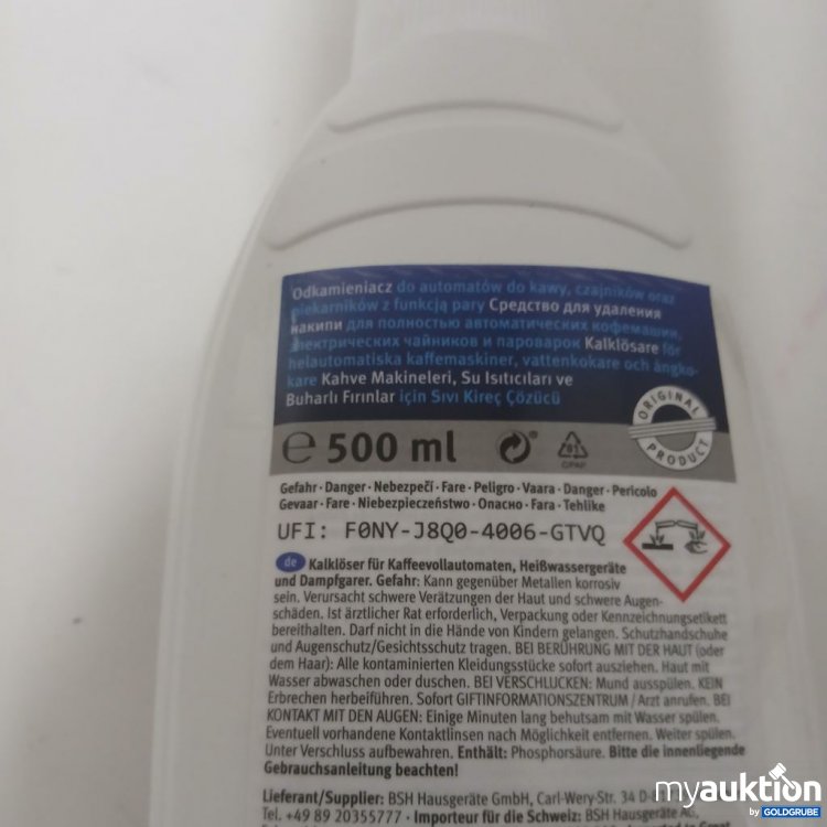 Artikel Nr. 918580 Artikel Nr. 918580: Bosch Kalklöser Descaler 500 ml