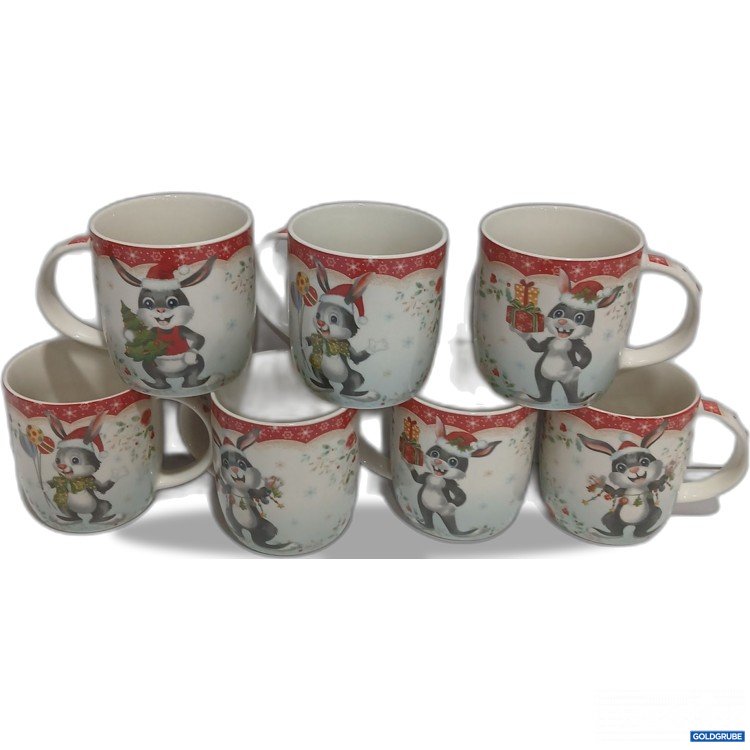 Artikel Nr. 929580: Diverse Weihnachts Kaffeetassen mit Hasen 7Stk 