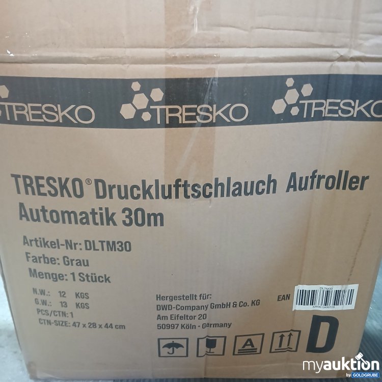 Artikel Nr. 840581 Artikel Nr. 840581: Tresko Druckluftschlauch Aufroller Automatik 30m DLTM30 Grau