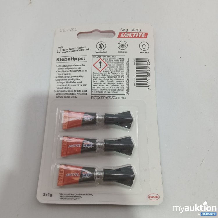Artikel Nr. 900581 Artikel Nr. 900581: Loctite Super Kleber Power Gel 3x1g