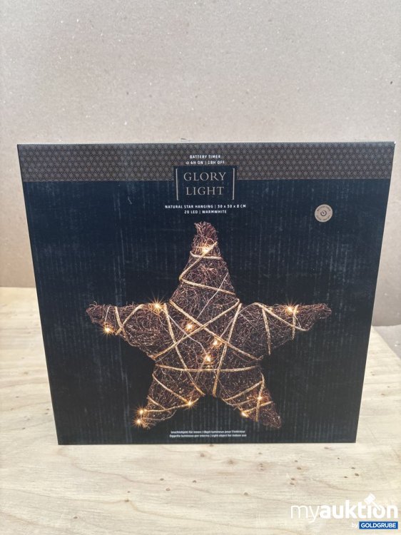 Artikel Nr. 921581: GLORY LIGHT Natural Star Hanging 30x30x8 cm