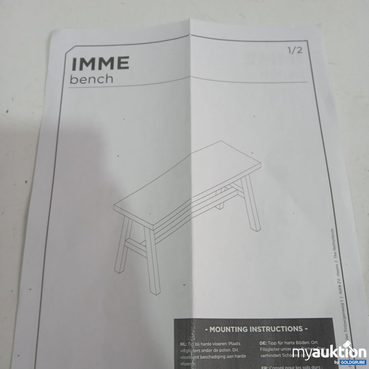 Artikel Nr. 968581: Imme bench black 45x110x35cm Pine 3737094Z