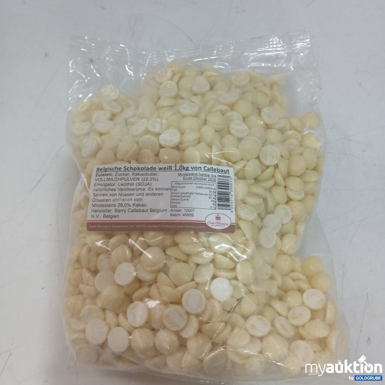 Artikel Nr. 468582 Artikel Nr. 468582: Callebaut Belgische Schokolade weiß 1,0 kg