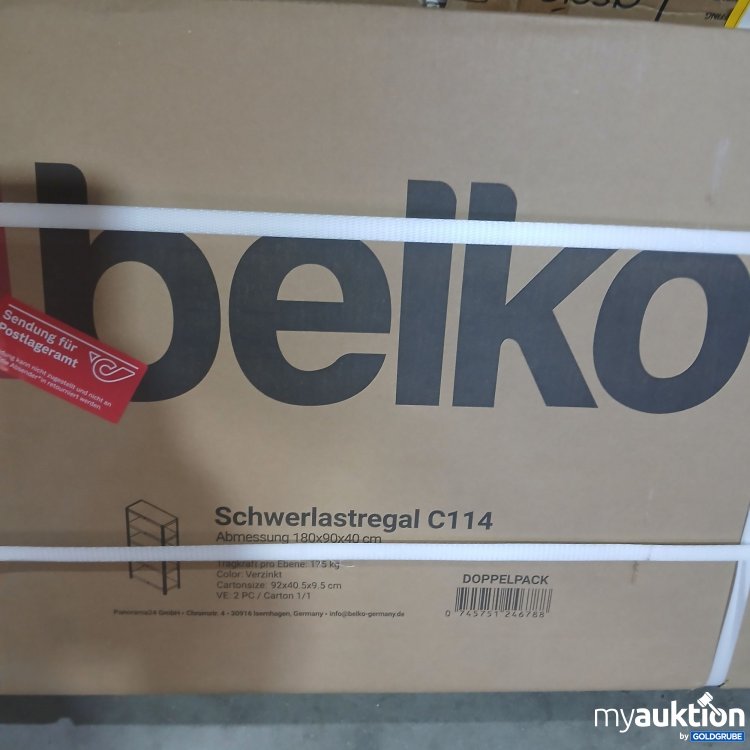 Artikel Nr. 840582 Artikel Nr. 840582: Belko Schwerlastregal C114 180x90x40cm
