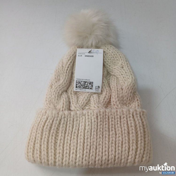 Artikel Nr. 939582 Artikel Nr. 939582: Beige Mütze mit Bommel, Größe: One Size