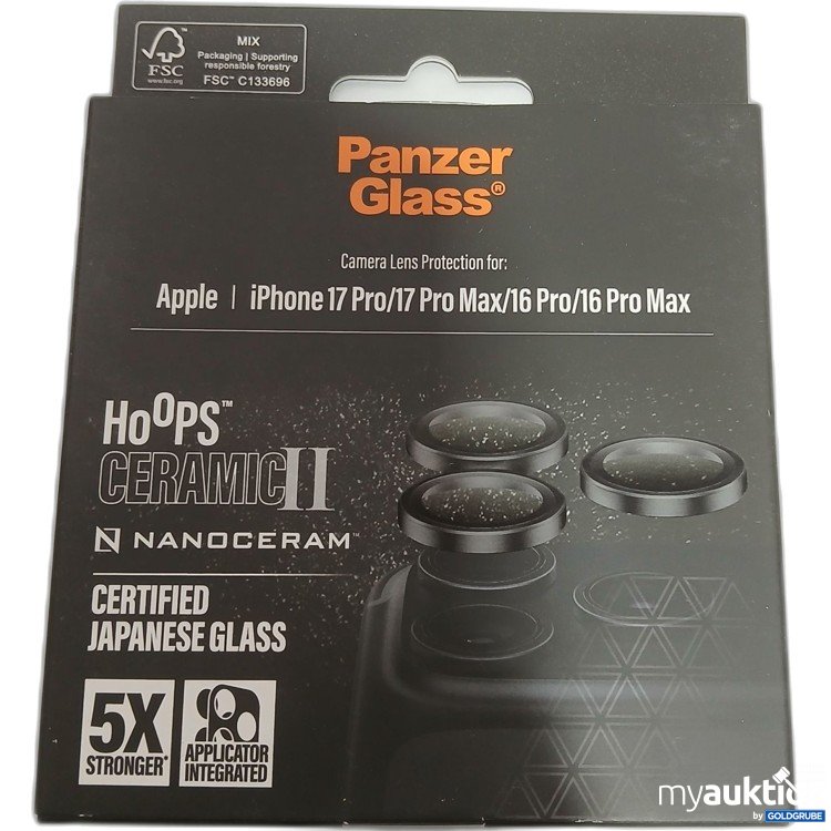 Artikel Nr. 955583: Panzer Glass Camera Lens Protection für iPhone 17 Pro/ 17 Pro Max/ 16 Pro/ 16 Pro Max Hoops Ceramic 2 Nanoceram  