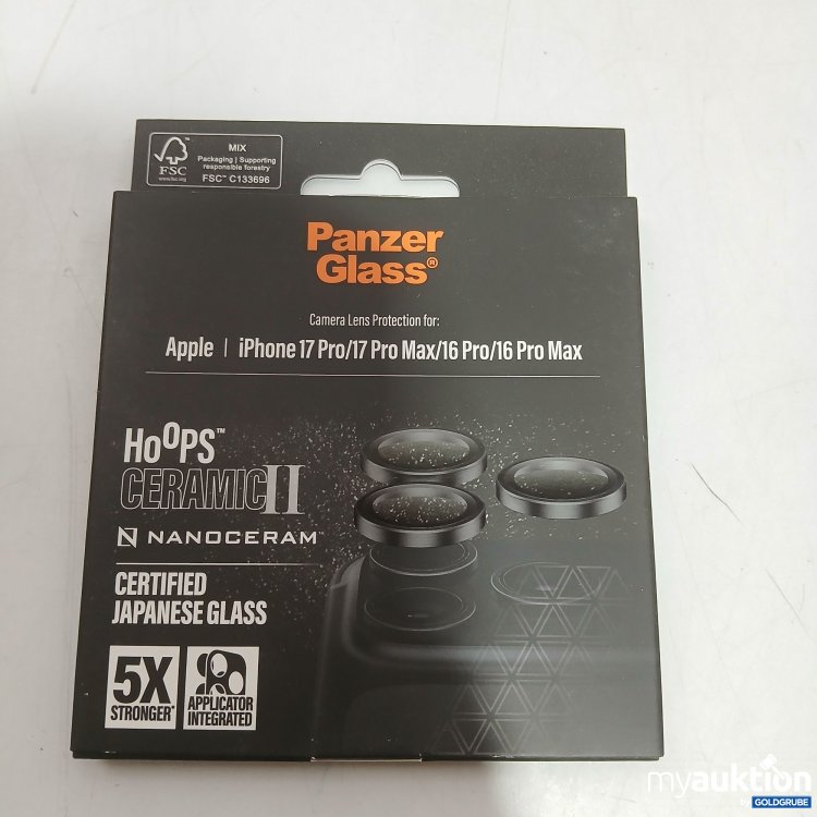 Artikel Nr. 955583: Panzer Glass Camera Lens Protection für iPhone 17 Pro/ 17 Pro Max/ 16 Pro/ 16 Pro Max Hoops Ceramic 2 Nanoceram  