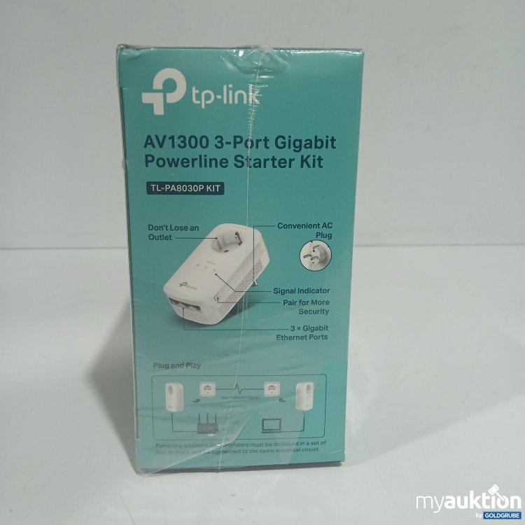 Artikel Nr. 872585 Artikel Nr. 872585: Tp link AV1300 3-Port Gigabit Powerline Starter Kit TL-PA8030P
