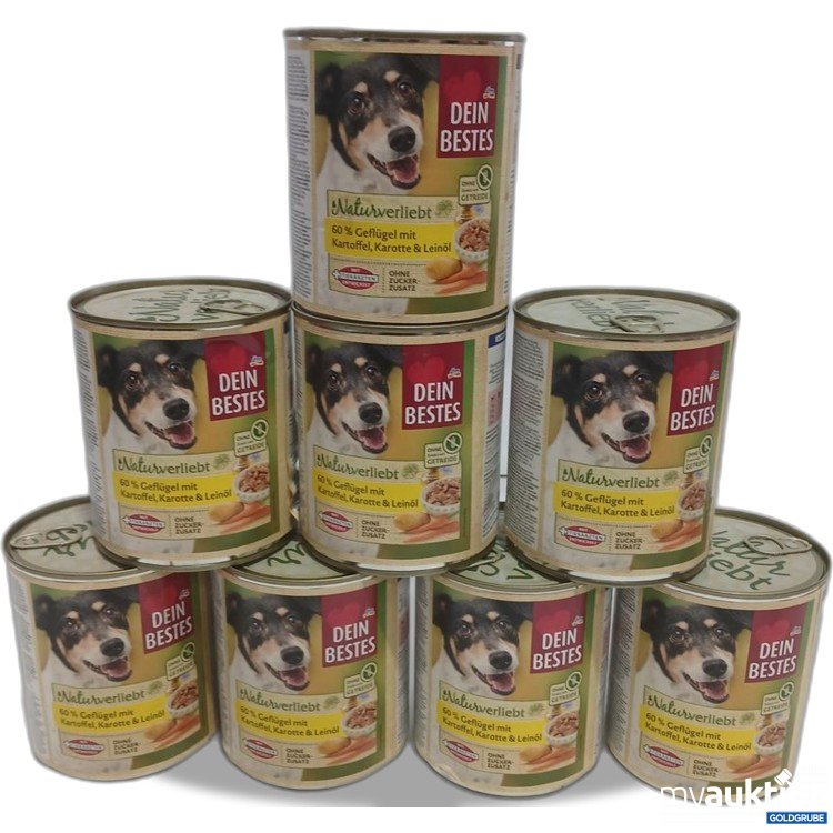 Artikel Nr. 973585: DEIN BESTES Hundefutter Naturverliebt 60% Geflügel mit Kartoffel, Karotte & Leinöl 8x800g