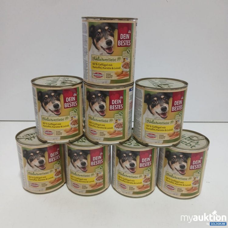 Artikel Nr. 973585: DEIN BESTES Hundefutter Naturverliebt 60% Geflügel mit Kartoffel, Karotte & Leinöl 8x800g