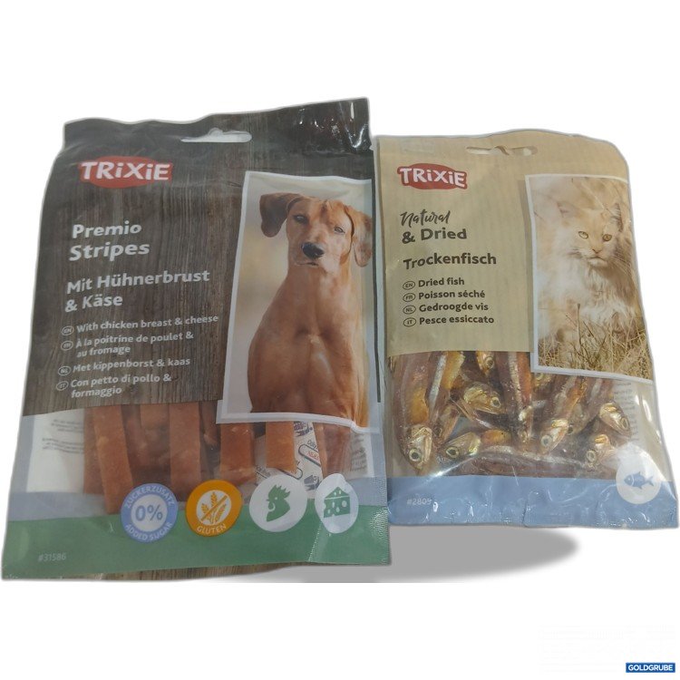 Artikel Nr. 984585: Trixie Premio Stripes Huhn100g + Trockenfisch 50g