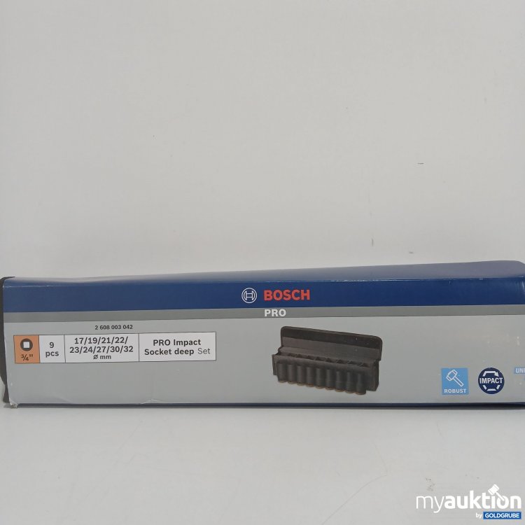 Artikel Nr. 521586 Artikel Nr. 521586: Bosch Pro Impact Socket deep Set 2608003042 9Pcs. 3/4"