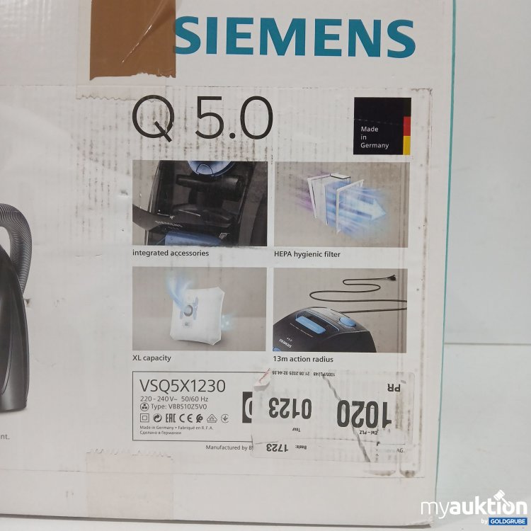 Artikel Nr. 890586: Siemens Vacuum Cleaner Bagged Q5.0