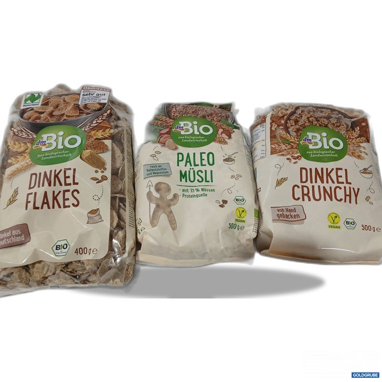 Artikel Nr. 954586: Set dm Bio Dinkel Flakes 400g, Paleo Müsli 500g & Dinkel Crunchy 500g 