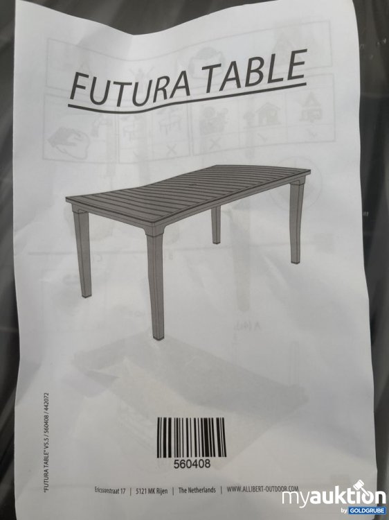 Artikel Nr. 921587: Allibert Futura Cappuccino Tisch 165 x 94 74 cm